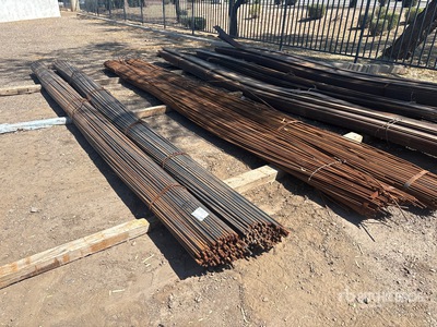 Quantity of (4) Bundles of 3/8 in. A-36 20 ft Round Bars