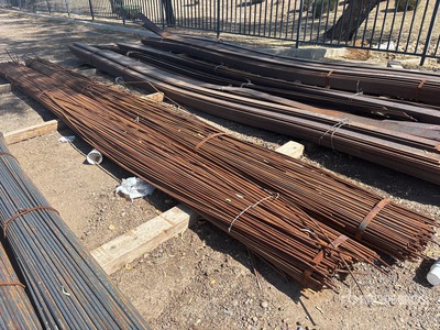 Quantity of (2) Bundles of 3/8 in. A-36 20 ft Round Steel ادوات صناعية متنوعة