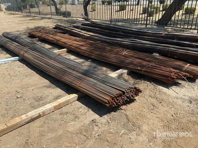 Quantity of (4) Bundles of 3/8 in. A-36 20 ft Round Bars
