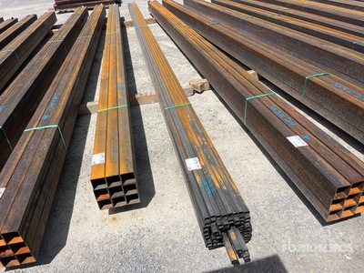 Quantity of 2025 Kit Containers 1 bundle, 1x1 in, 24ft Steel Sq Tubing (Unused)
