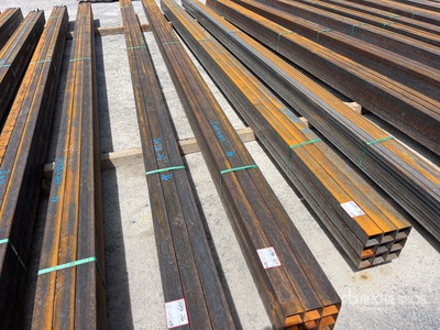 Quantity of (9) 2025 Kit Containers 1 bundle, 3x3 in, 24ft Steel Sq Tubing (Unused)