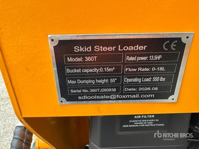 2026 SDLOOL SL360T Mini Chargeuse sur rails compacte (Unused)