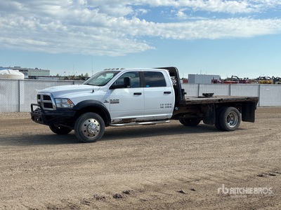 2013 Ram 5500 4x4 Crew Cab Flatbed Truck