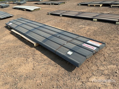 Quantity of (70) 3 ft x 16 ft Grey Metal Roof/Wall Panels