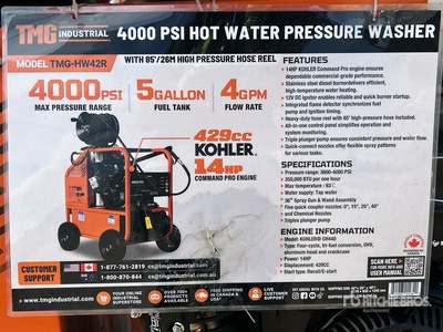 TMG HW42R Pressure Washer (Unused)