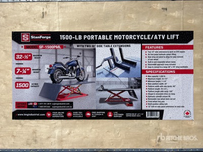 StanForge 1500PML 1500 lbs Motorcycle Lift (Unused)