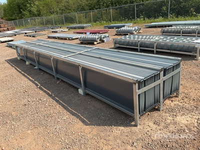 Quantity of (30) 19.69 ft x 17.7 in Grey Metal Roof Panels
