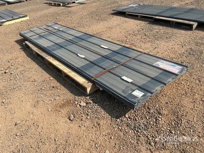 Quantity of (70) 3 ft x 12 ft Grey Metal Roof Panels