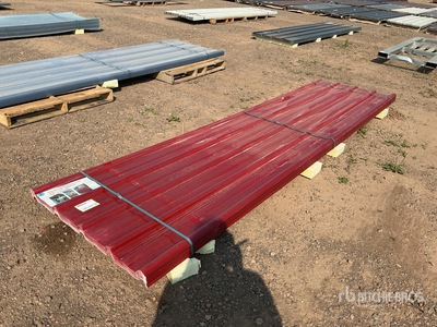 Quantity of (30) 3 ft x 12 ft Red Polycarbonate Roof Panel