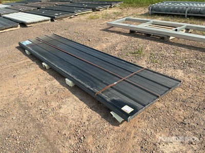 Quantity of (70) x 12 ft Black Metal Roof Panels