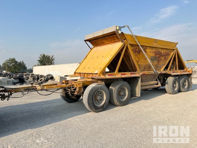 1998 Ranco 25 ft Quad/A Turntable B-Train Pup مقطورة للتفريغ السفلي