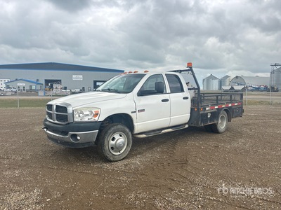 2009 Dodge Ram 3500 4x4 Crew Cab Flatbed Truck