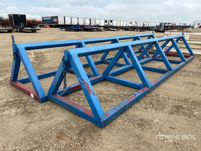 Quantity of (2) 20 ft Square Tube Construction Pipe Racks Varios, Equipo de perforacion