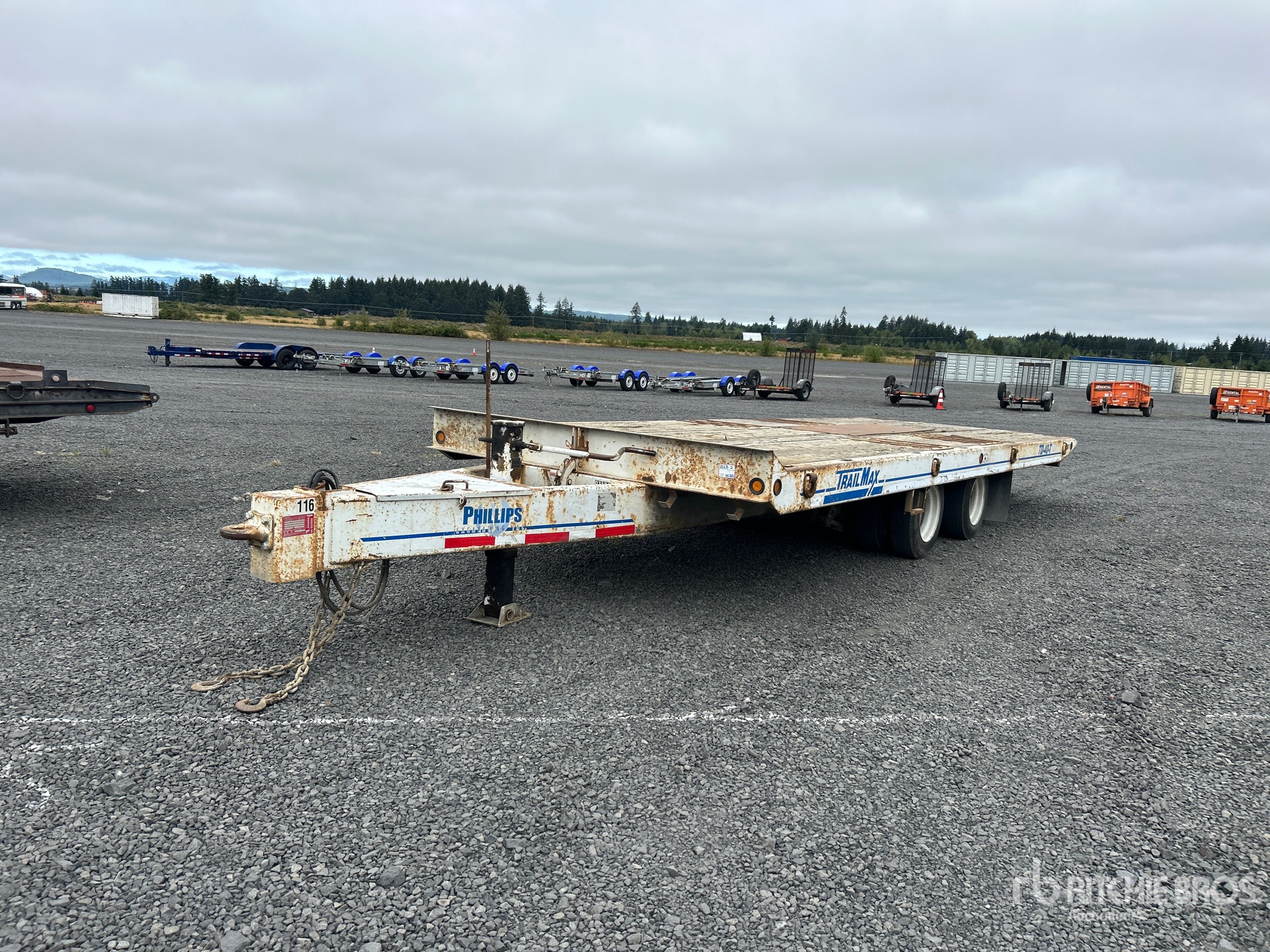 2017 Trailmax TD-40-T 24 ft T/A Tilt Deck Trailer