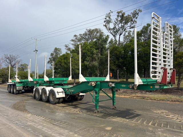 2008 Plunkett Tri/A B-Double Combination Log Trailer