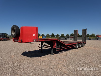 2001 Actm S44315 Semi Remorque Porte Engin 3 Essieux Lowboy Trailer
