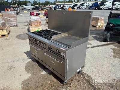 60 in gas range with 24 in griddle and 2 ovens Varios, tienda, almacen, consumidor