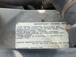 Engine with Emission Label