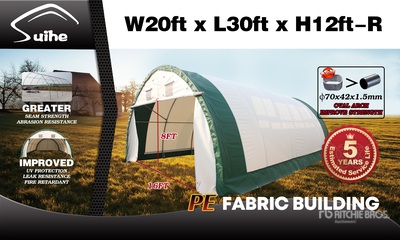 2026 Suihe 203012R-300gPE 20 ft x 30 ft x 12 ft Storage Building (Unused)