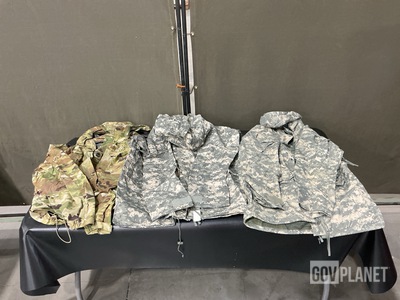 (45) Wet Weather Parkas, (10) Jackets, (22) Cold Weather Parkas & Assorted Items