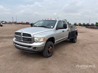 2005 Dodge Ram 3500 4x4 Crew Cab Flatbed Truck