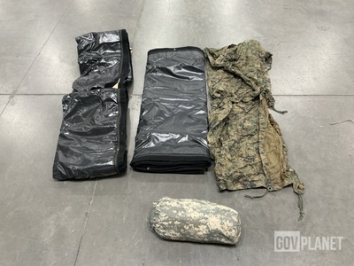 (18) Tarpaulins, (4) ICS Improved Combat Shelters & Assorted Items