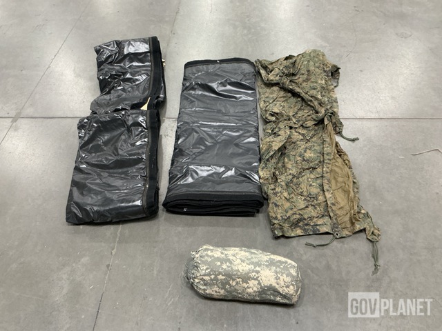 (18) Tarpaulins, (4) ICS Improved Combat Shelters & Assorted Items
