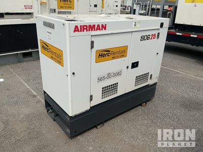 2021 (unverified) Airman SDG25S-8E1 25 kVA Skid-Mounted Generator Set (Inoperable)
