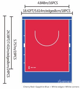 Quantity of 24 ft x 18 ft Basketball Court (Unused)