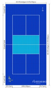 Quantity of (2) Pallets of 60 ft x 30 ft Pickleball Court (Unused)