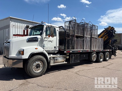 2018 Copma 450.6 42000 lb Knuckle Boom on 2019 Western Star 4700 10x4 COPMA 450 6J3 Flatbed Truck with Crane