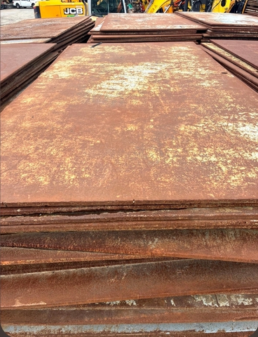 Quantity of (10) 6 ft x 10 ft Steel Road Plates Quantity of (10) 6 ft x 10 ft Steel Road Plates