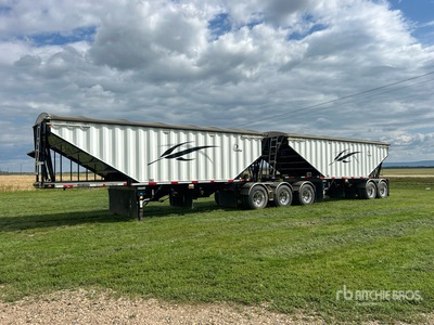 2010 Lode King 30 ft T/A Super B-Train Pup Grain Trailer