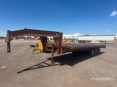 1993 Jamie's Welding 20 ft Tri/A Gooseneck Equipment Trailer