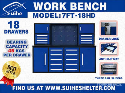 2026 Suihe NWB-H18DB-7 7 ft 18-Drawer Werkbank (Unused)