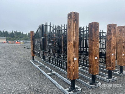 2026 Suihe SH-ST-20SD-1 20 ft x 8 ft Wrought Iron Bi-Parting Driveway Gate (Unused)