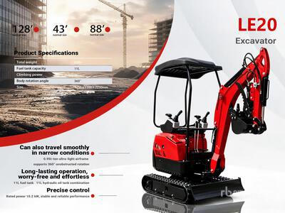 2026 LE20-RED Yanmar Diesel Mini pelle hydraulique (Unused)