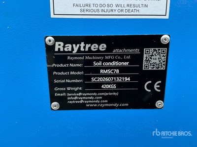 2026 Raytree RMSC78 78 in Rastrillo electrico para minicargadora (Unused)