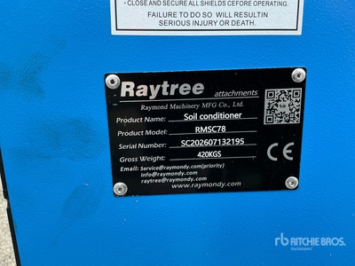 2026 Raytree RMSC78 78 in Rastrillo electrico para minicargadora (Unused)