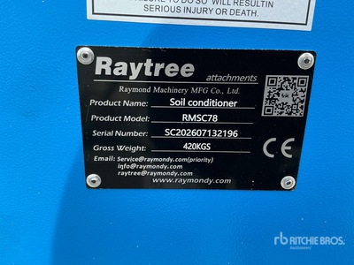 2026 Raytree RMSC78 78 in Rastrillo electrico para minicargadora (Unused)