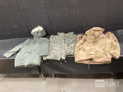 (12) Extreme Cold Weather Parkas, (4) Wet Weather Parkas & Assorted Items