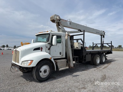 National 571E2 36000 lb Straight Boom on 2012 Kenworth T370 6x4 Camion con Grua / ブームトレーラー