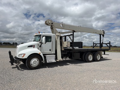 National 571E2 36000 lb Straight Boom on 2012 Kenworth T370 6x4 Camion con Grua / Crane Truck