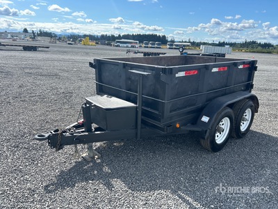2015 R&J 8 ft T/A Dump Utility Trailer
