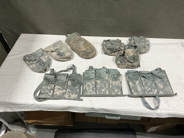 (86) Bandoleers, (10) Jackets, (33) Sustainment Pouches & Assorted Items