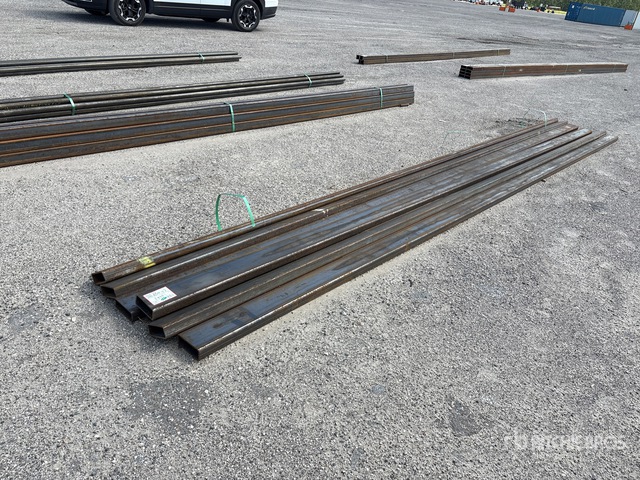 Quantity of (6) 2025 Kit Containers 19 ft x 4 in x 2 in Steel Tubing