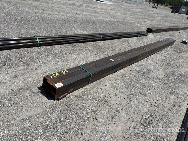 Quantity of (6) 2025 Kit Containers 20 ft x 4 in x 4 in Steel Tubing