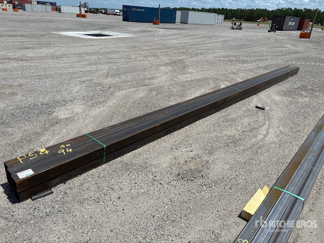 Quantity of (6) 2025 Kit Containers 23 ft x 4 in x 4 in Steel Tubing
