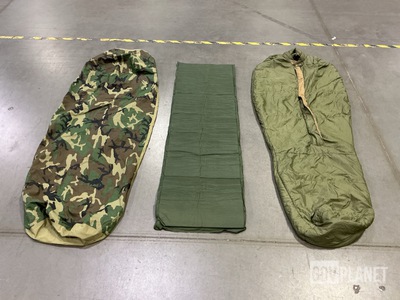 (36) Self-Inflating Sleeping Mats, (12) Sleeping Bags & Assorted Items