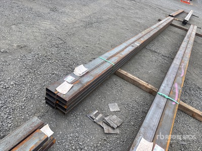 Quantity of (8) 2025 Kit Containers 24 ft x 5 in x 2 in Square Tubing